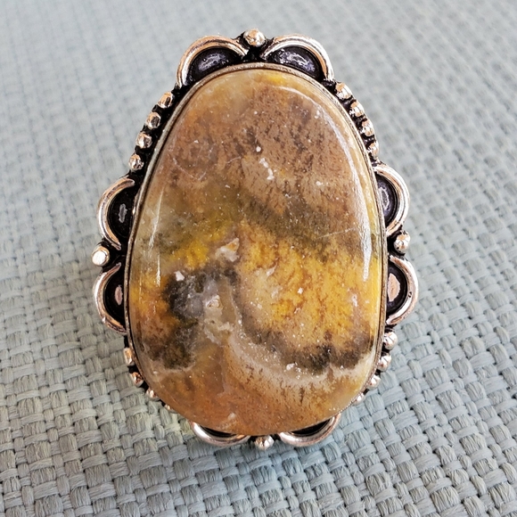 New Bumblebee Jasper 925 Silver Ring. - Picture 9 of 12